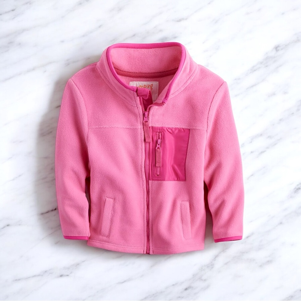 💫🎀Jumping Beans 12 Months Pink Fleece Jacket🎀💫 NWT